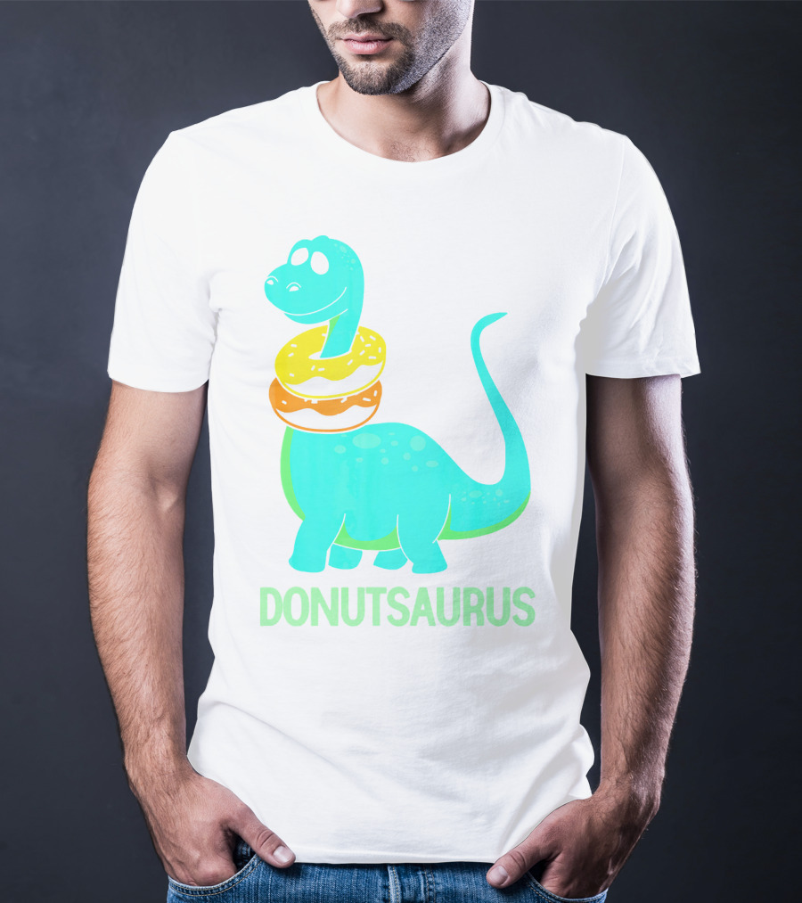 Brachiosaurus Donut Donutsaurus Cute Dinosaur With Treats T-Shirt