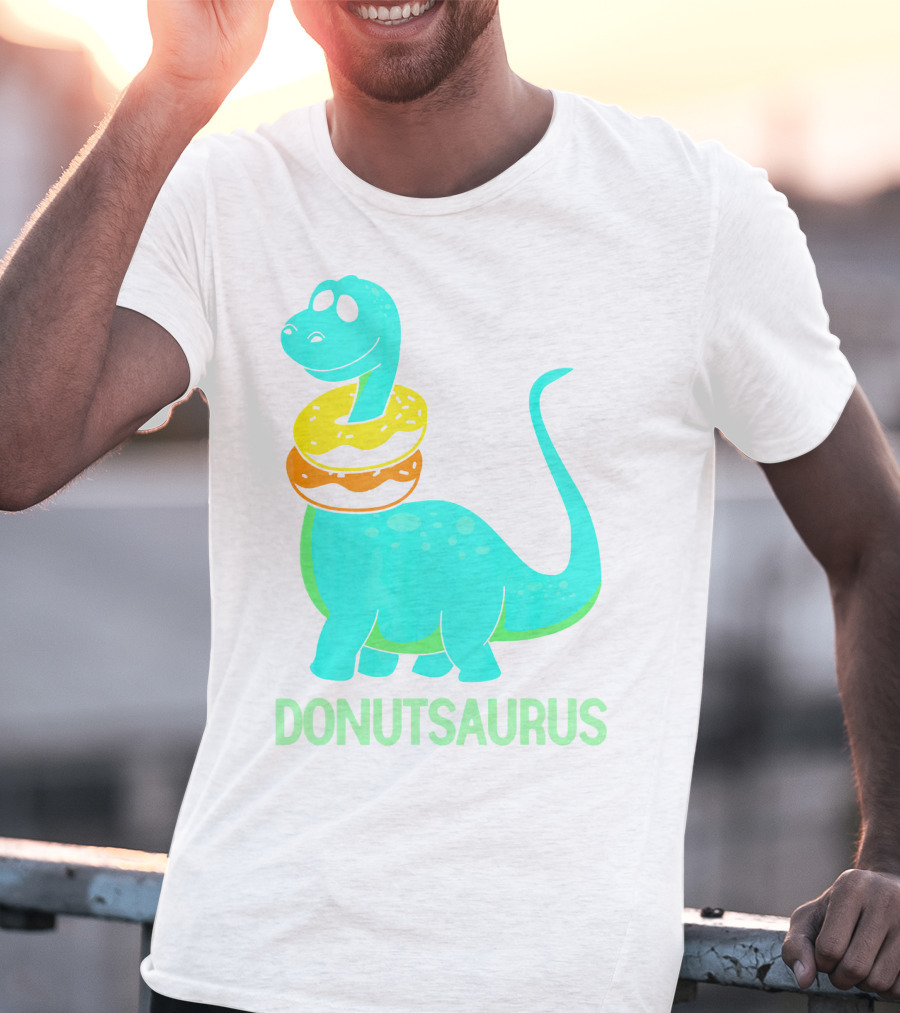Brachiosaurus Donut Donutsaurus Cute Dinosaur With Treats T-Shirt