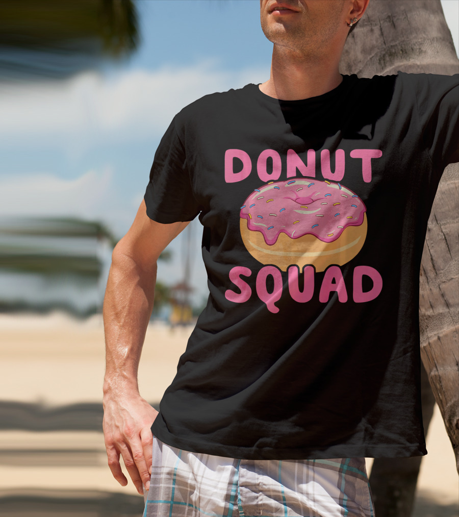Donut Squad Pink Frosted Sprinkles Treat Enthusiasts T-Shirt