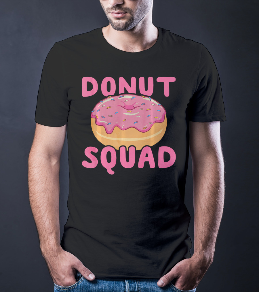 Donut Squad Pink Frosted Sprinkles Treat Enthusiasts T-Shirt