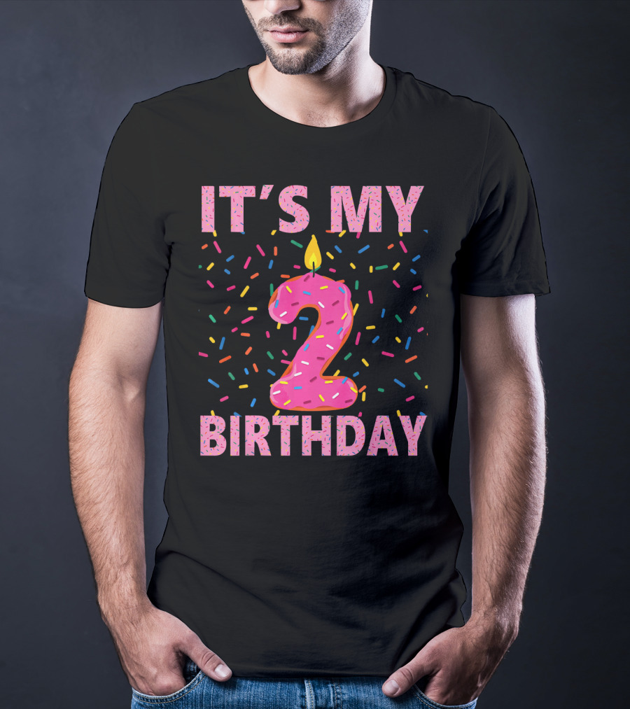 It's My 2 Birthday Kids Sweet Donut T-Shirt
