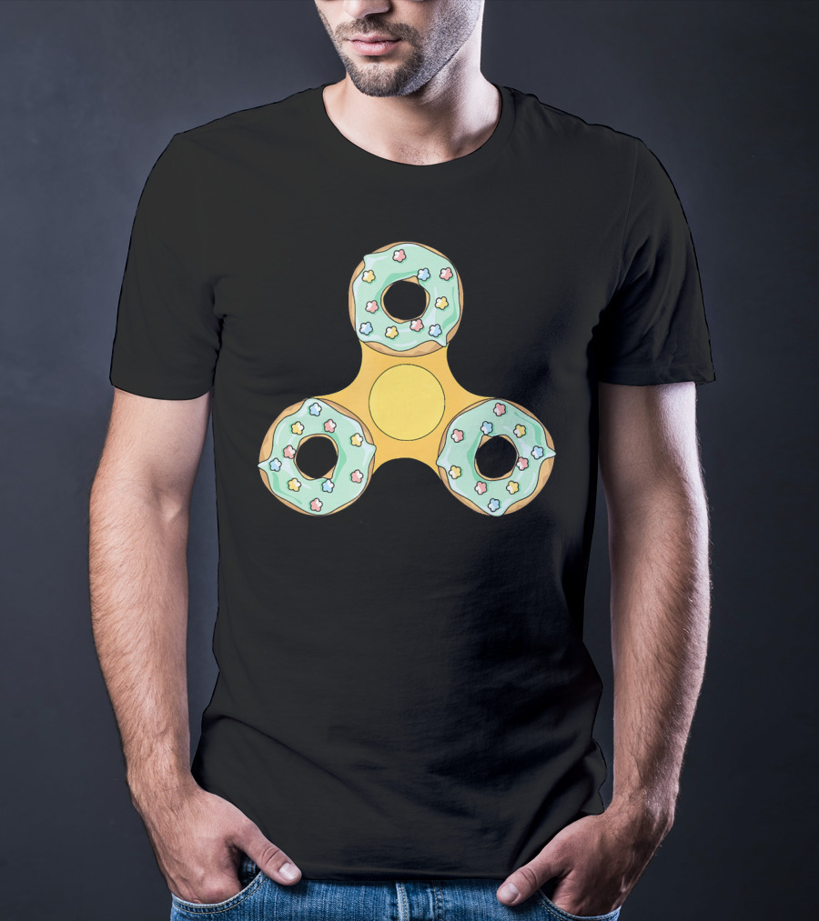Fidget Spinner Donut Design With Sprinkles T-Shirt