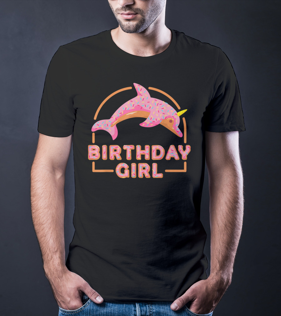 Birthday Girl Sweet Dolphicorn Donut Bday T-Shirt