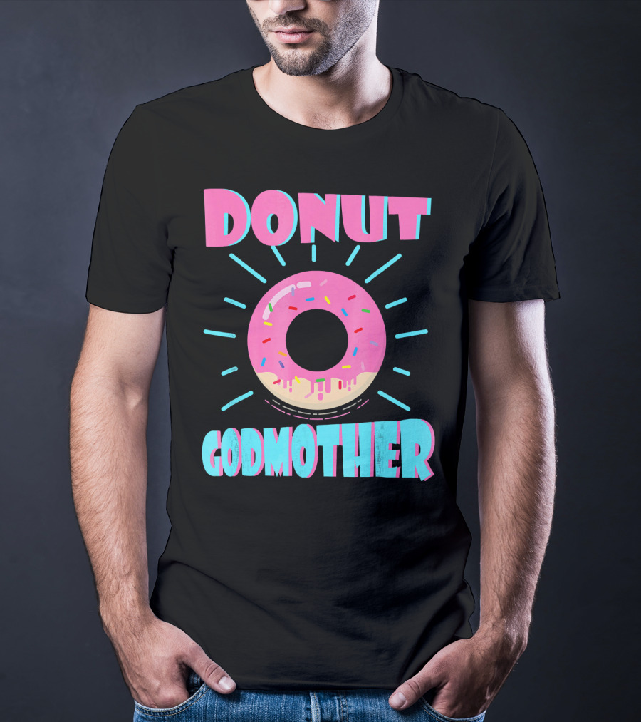 Donut Godmother Pink Frosted Donut With Sprinkles T-Shirt