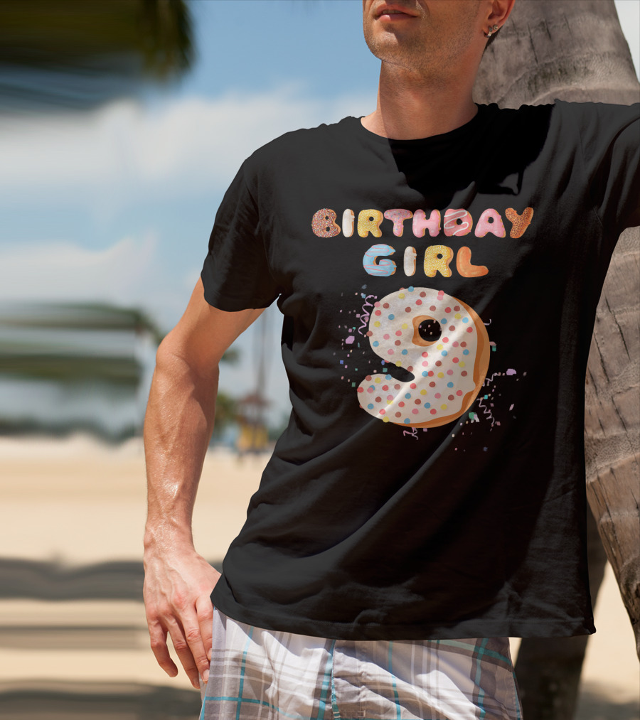 Birthday Girl Donut 9 T-Shirt