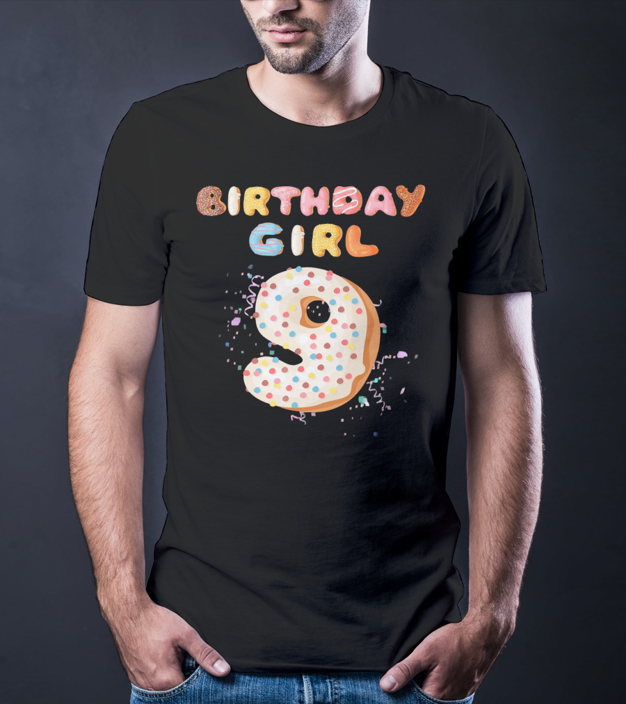 Birthday Girl Donut 9 T-Shirt