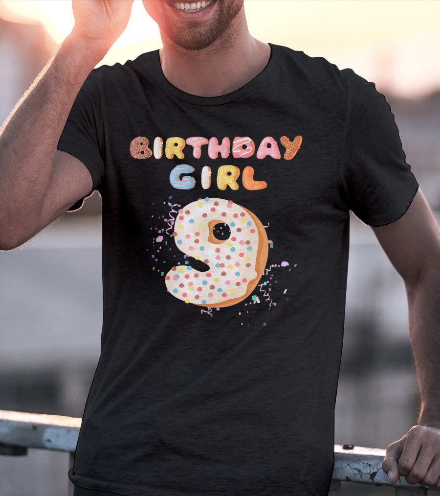 Birthday Girl Donut 9 T-Shirt