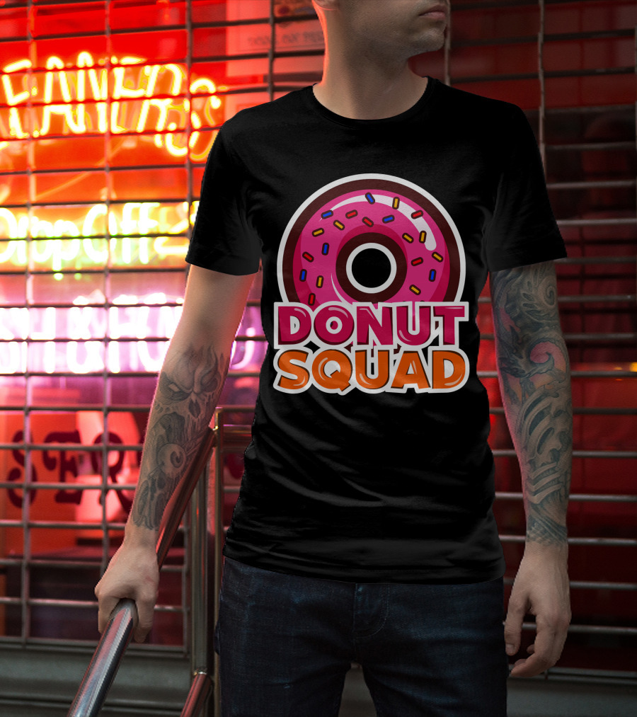 Cool Donut Squad Funny Doughnut Group With Sprinkles T-Shirt