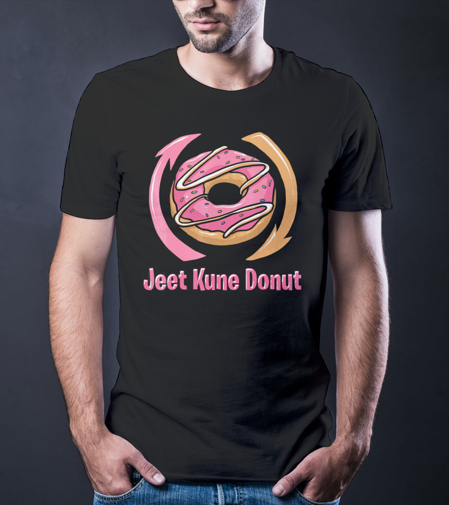 Jeet Kune Donut IIFY Pink Frosted Donut Martial Arts Humor T-Shirt