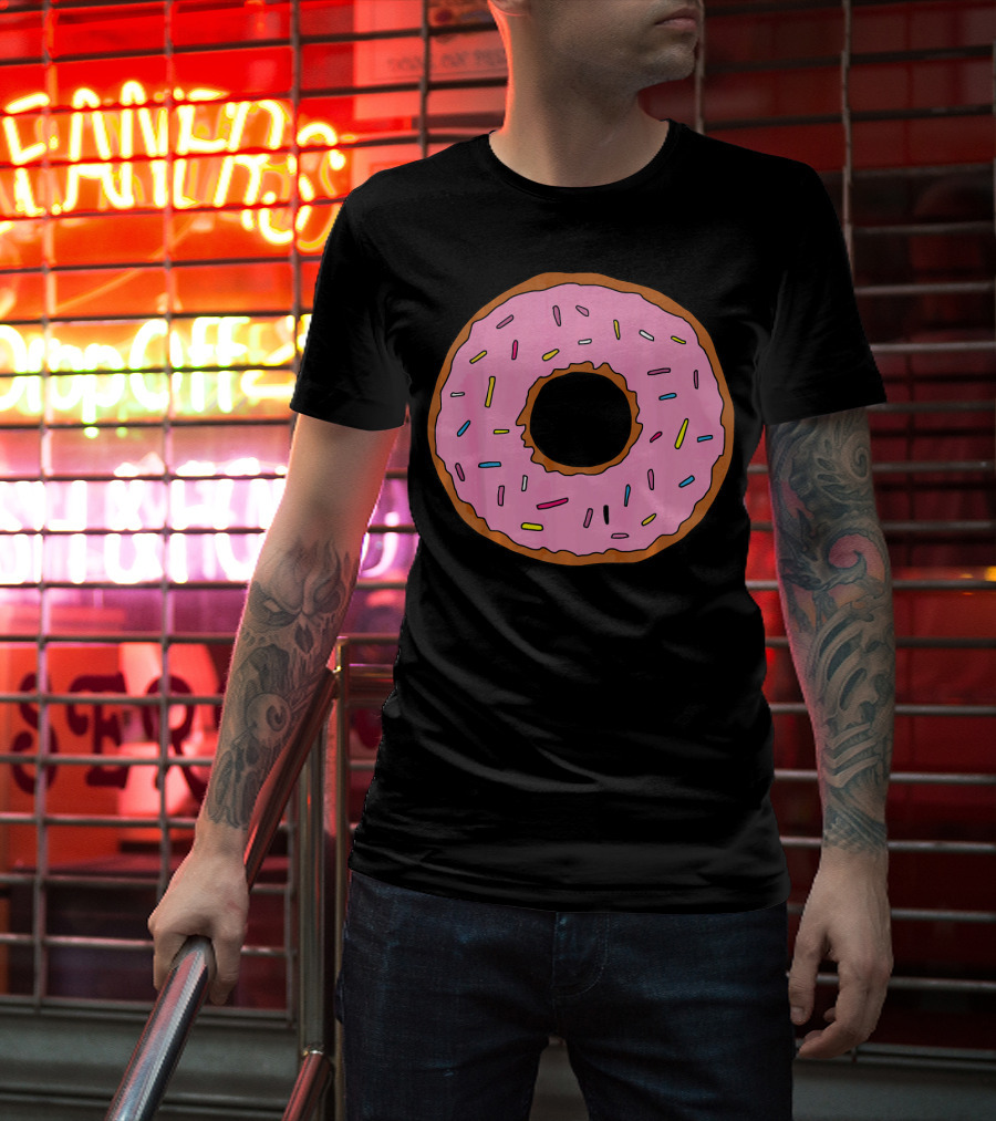 Pink Sprinkled Donuts Delicious Sweets Foodie T-Shirt