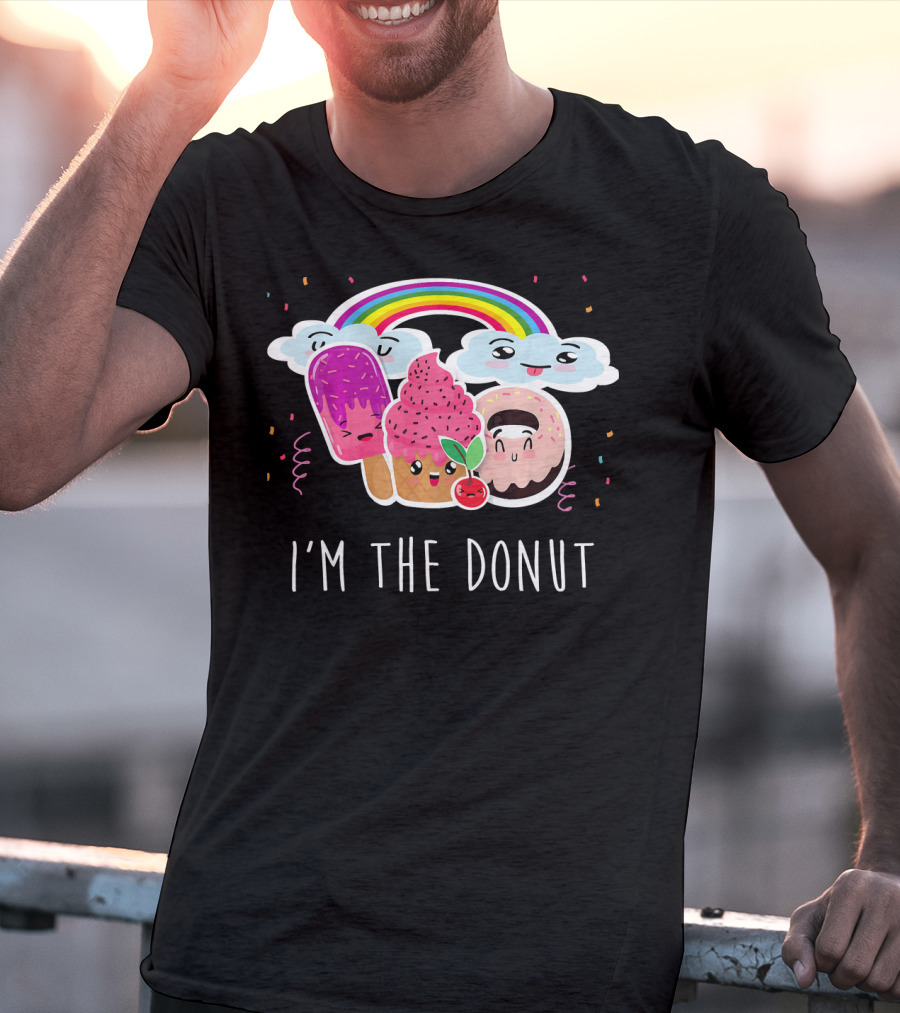 Funneh Cute Rainbow Ice Cream Donut Characters I'm The Donut T-Shirt