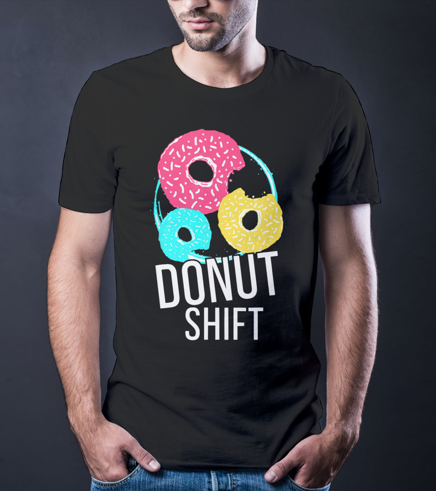 Donut Shift MTTF Associates Doughnut Vibrant Trio T-Shirt
