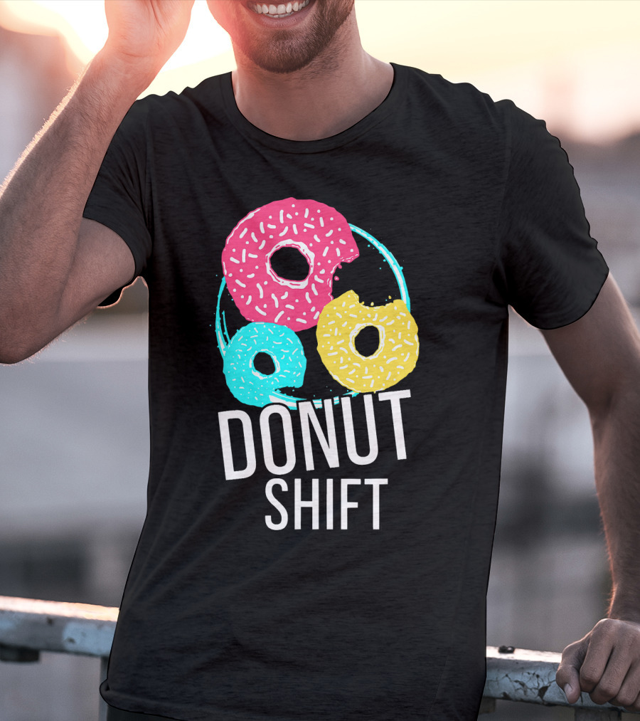 Donut Shift MTTF Associates Doughnut Vibrant Trio T-Shirt