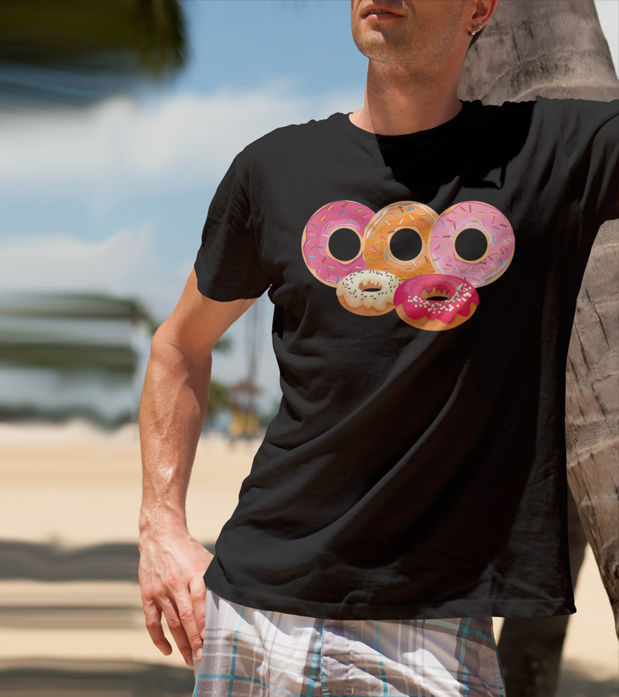 Donut Lover Dad Happy Doughnut Colorful Sprinkled Treats T-Shirt