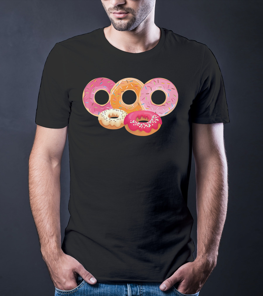 Donut Lover Dad Happy Doughnut Colorful Sprinkled Treats T-Shirt