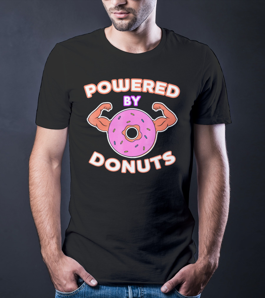 Powered By Donuts Muscle Pink Sprinkles T-Shirt