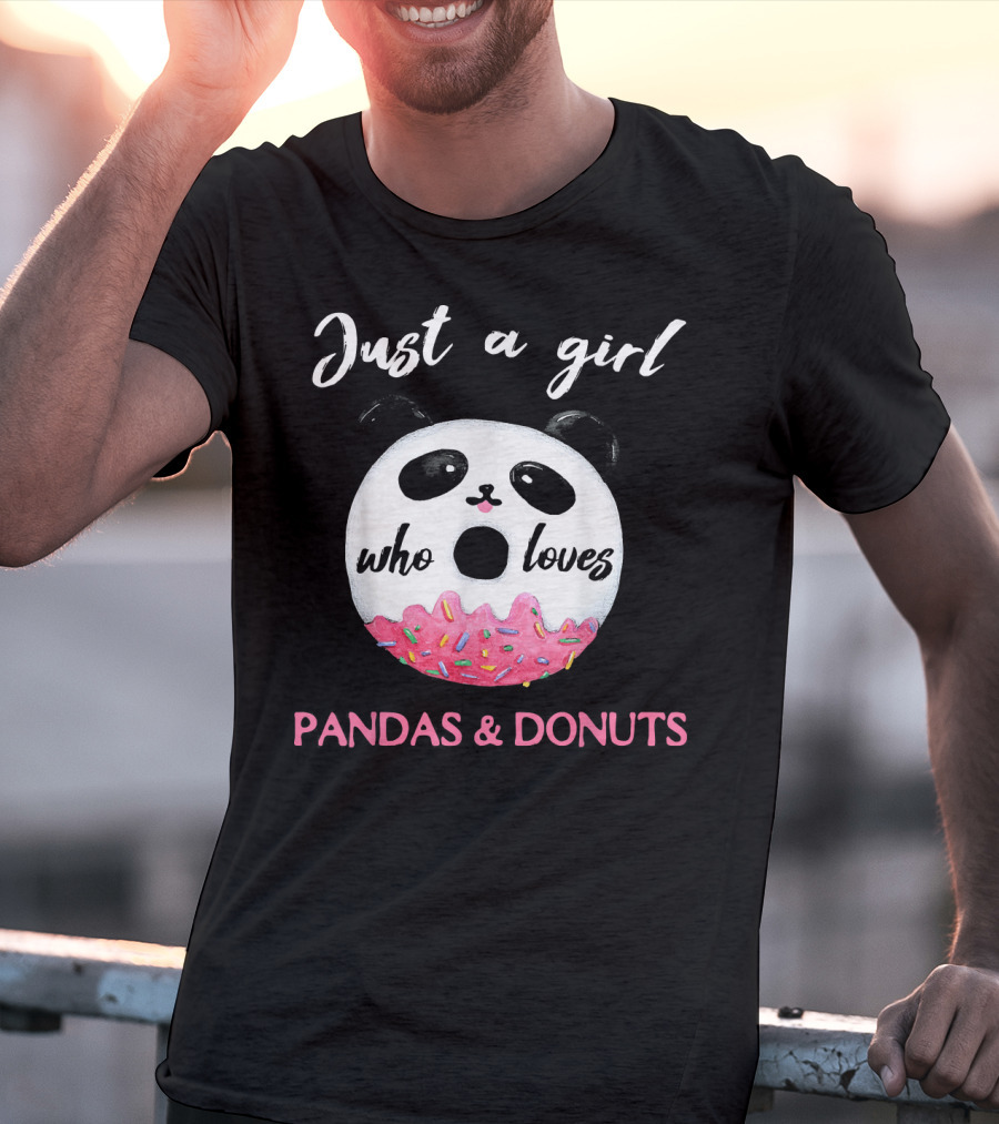 Just A Girl Who Loves Pandas And Donuts T-Shirt