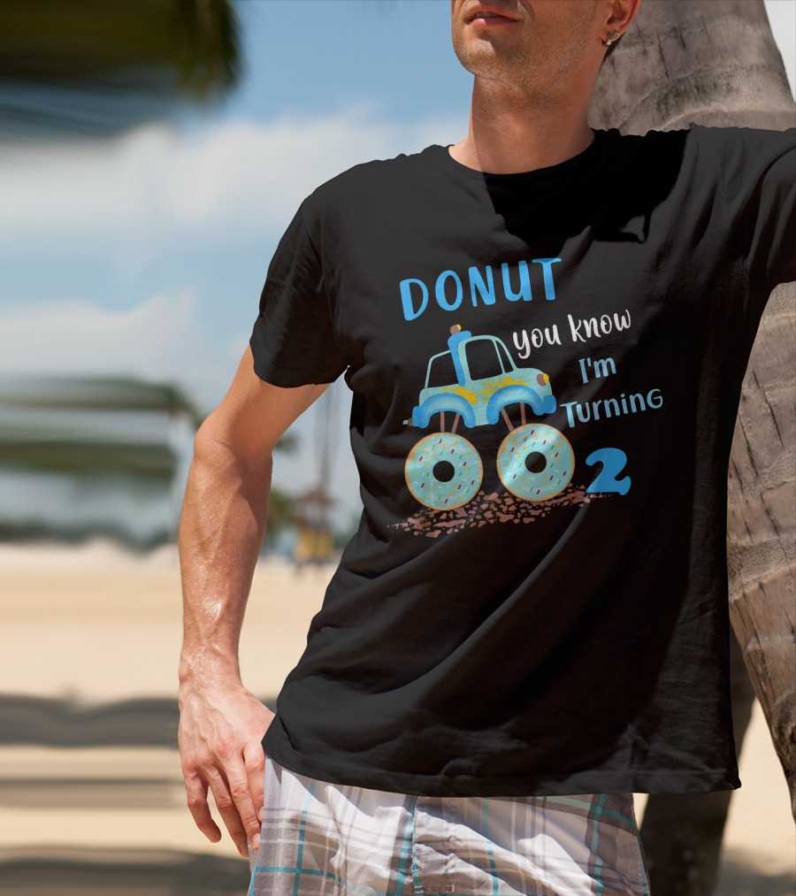 Donut You Know I'm Turning 2 Donut Funny 2nd Birthday T-Shirt