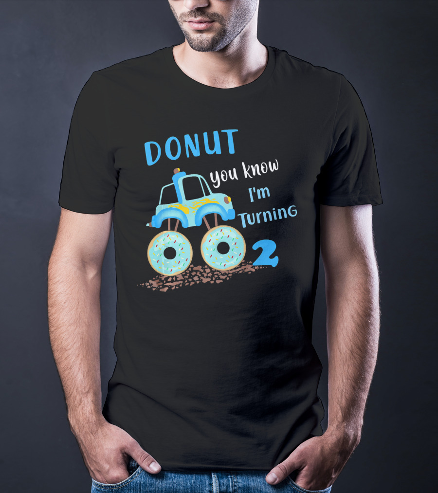 Donut You Know I'm Turning 2 Donut Funny 2nd Birthday T-Shirt