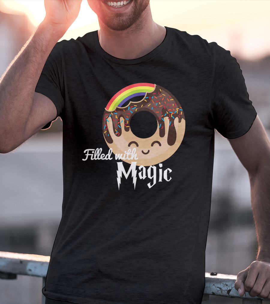 Magic Rainbow Choc Donut Filled With Magic T-Shirt