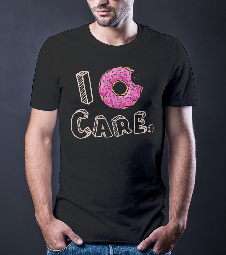 I Donut Care Pink Sprinkle Food Humor T-Shirt