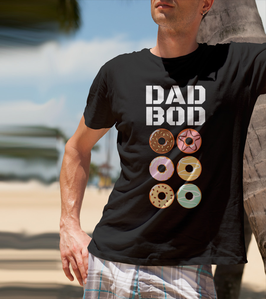 Dad Bod Donut Six Pack Abs Funny Mens T-Shirt