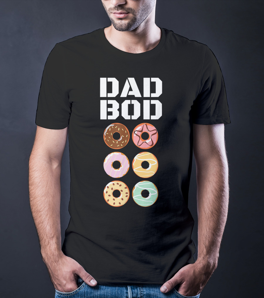 Dad Bod Donut Six Pack Abs Funny Mens T-Shirt