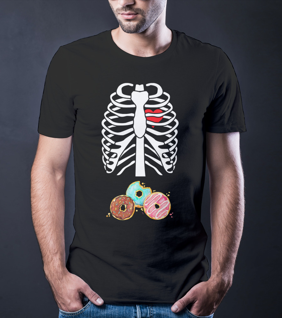 X Ray Ribs Heart Donuts Coffee Food Bone T-Shirt