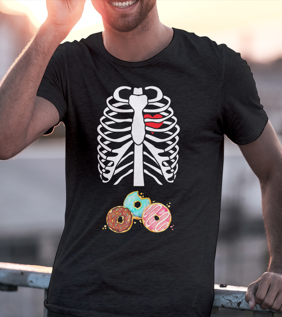 X Ray Ribs Heart Donuts Coffee Food Bone T-Shirt