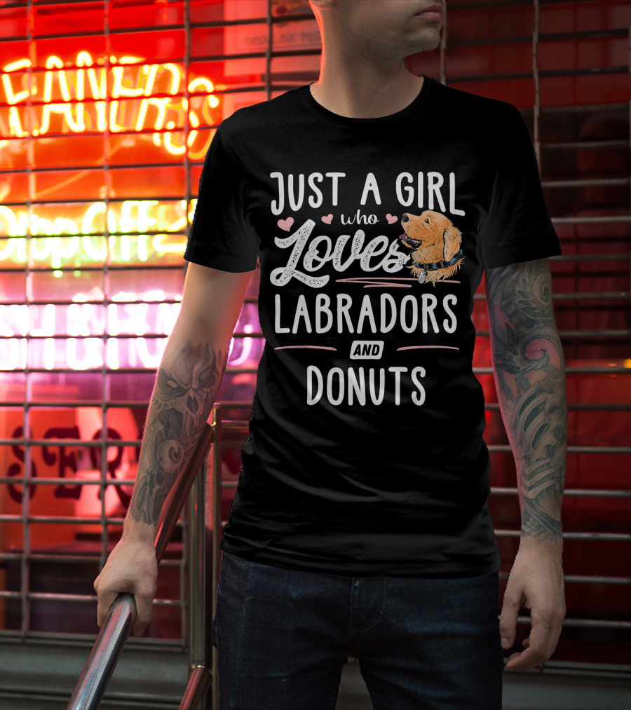 Just A Girl Who Loves Labradors And Donuts T-Shirt