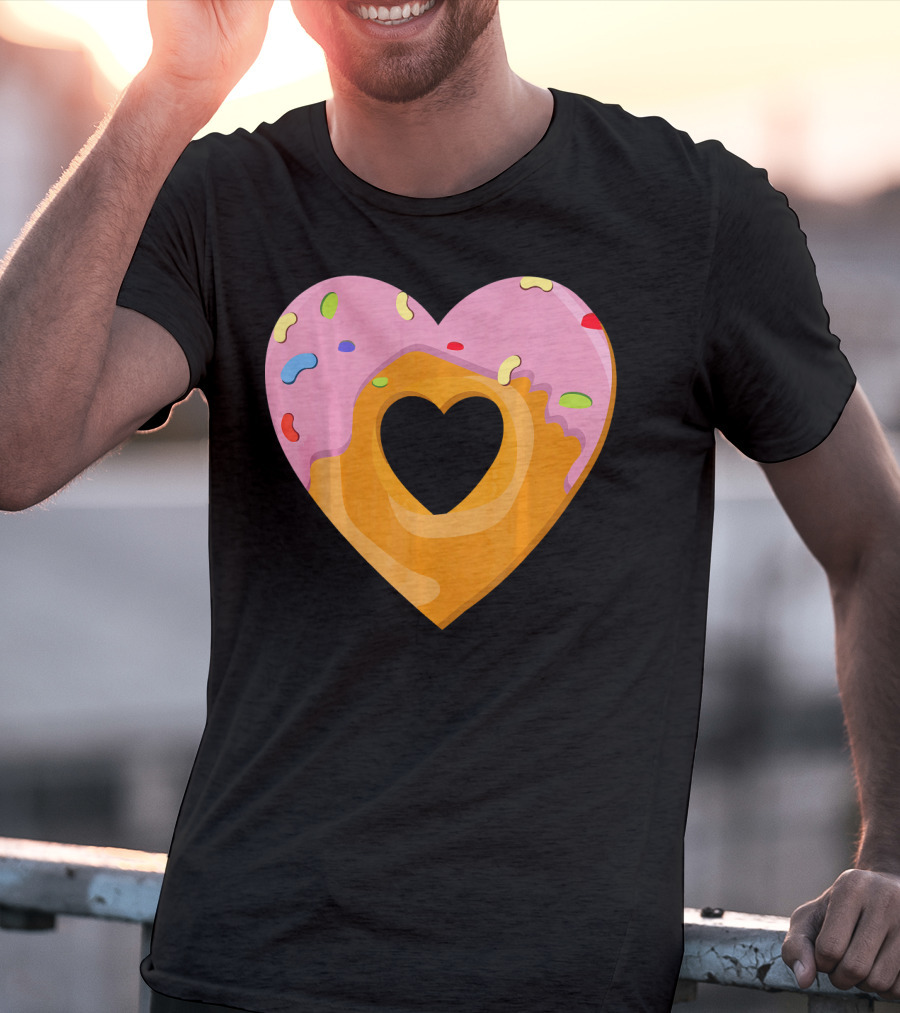 Donut Heart Cute Donut Heart WomenYouth Va T-Shirt