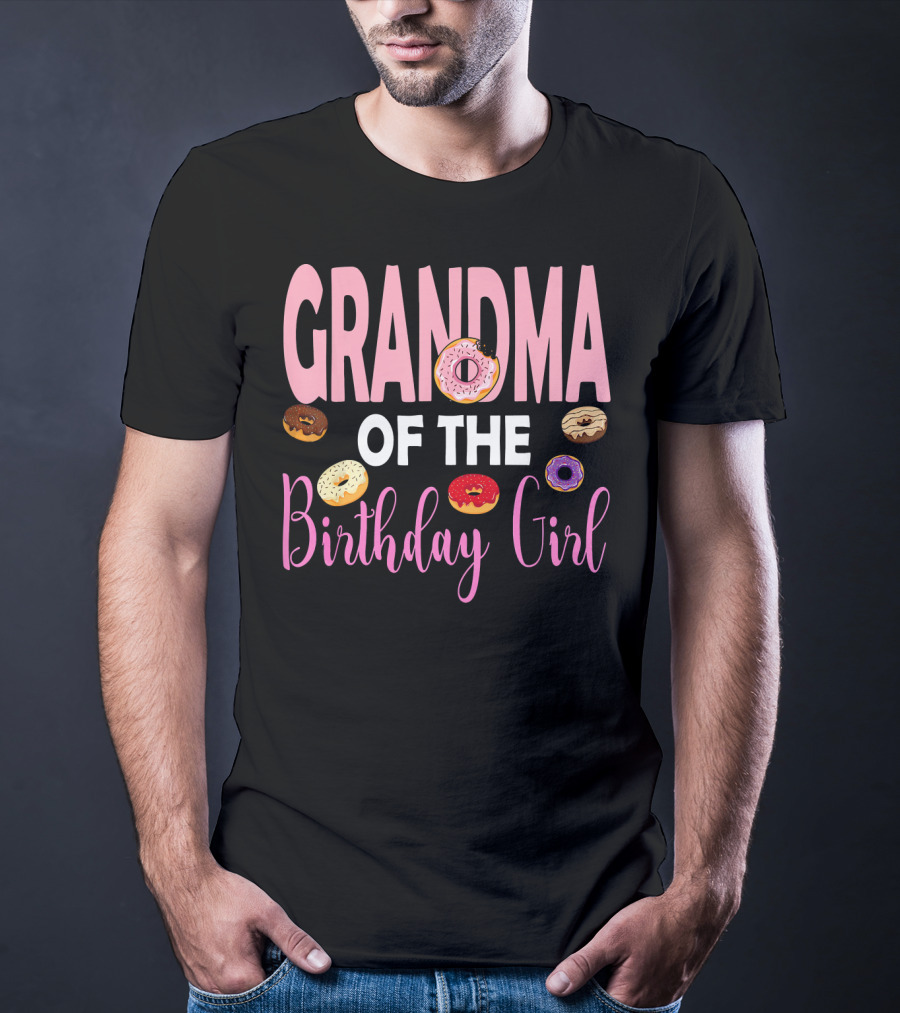 Grandma Of The Birthday Girl Donut Theme T-Shirt