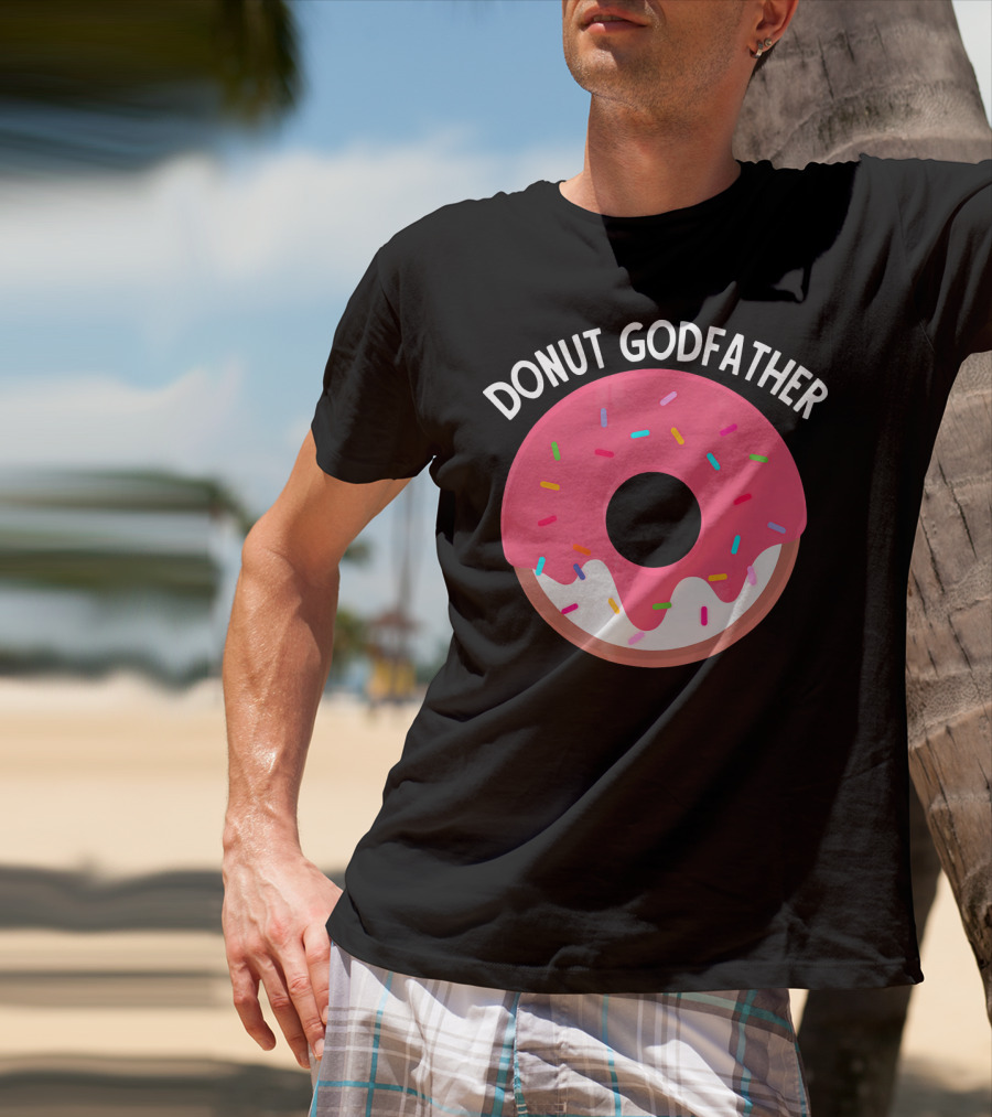 Donut Godfather Sprinkles Pink Donut T-Shirt