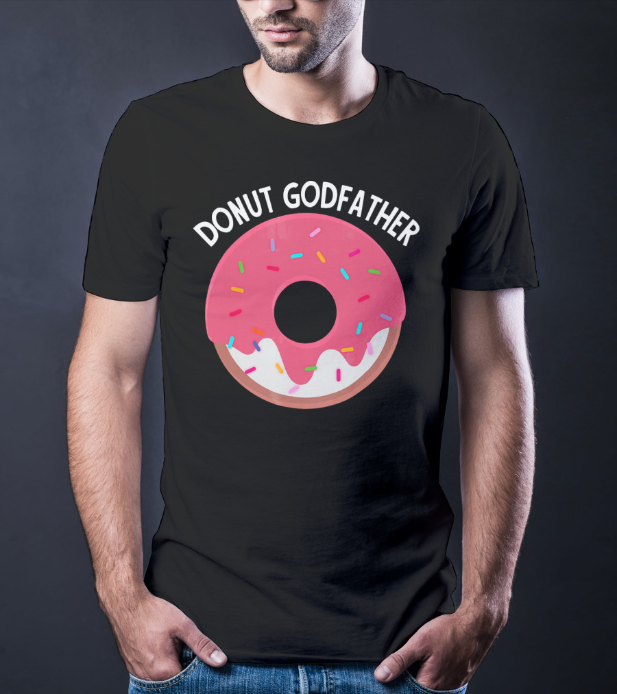 Donut Godfather Sprinkles Pink Donut T-Shirt