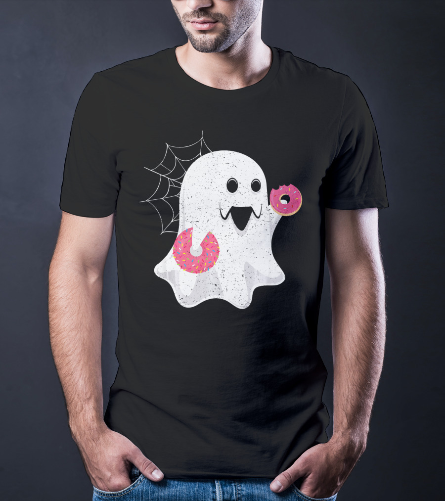 Ghost With Donut Halloween Costume Boy T-Shirt