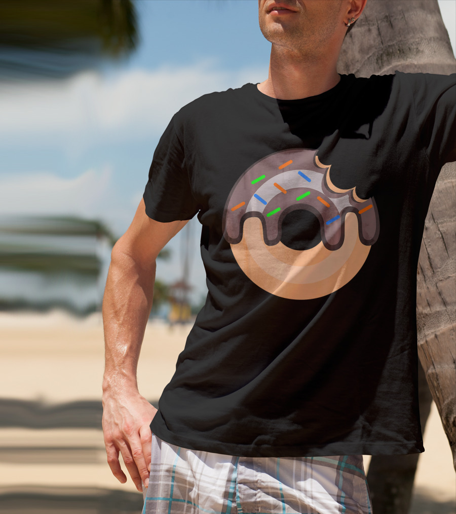 Donut Lover Favorite Food Chocolate Sprinkles Bite T-Shirt