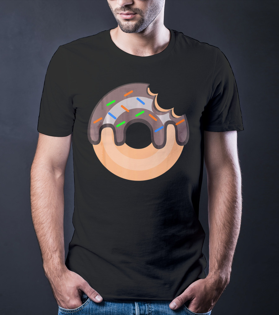 Donut Lover Favorite Food Chocolate Sprinkles Bite T-Shirt
