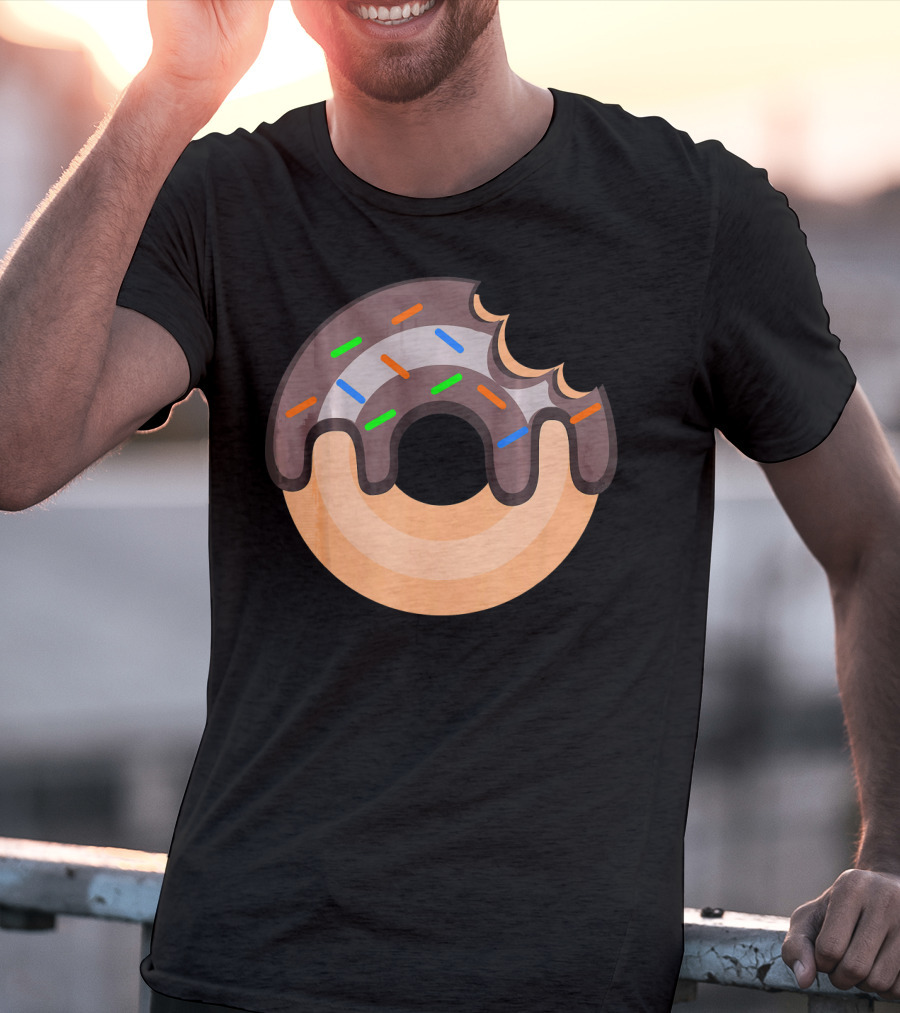 Donut Lover Favorite Food Chocolate Sprinkles Bite T-Shirt