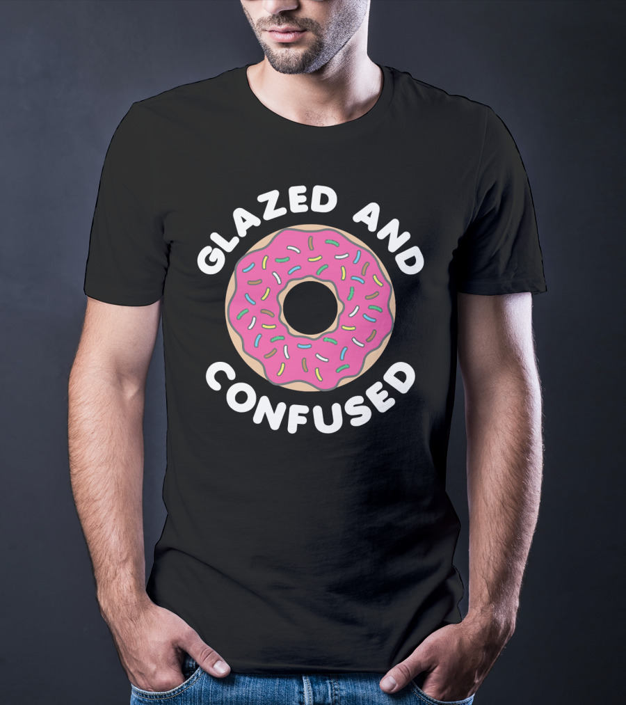 Glazed And Confused Pink Sprinkle Donut T-Shirt