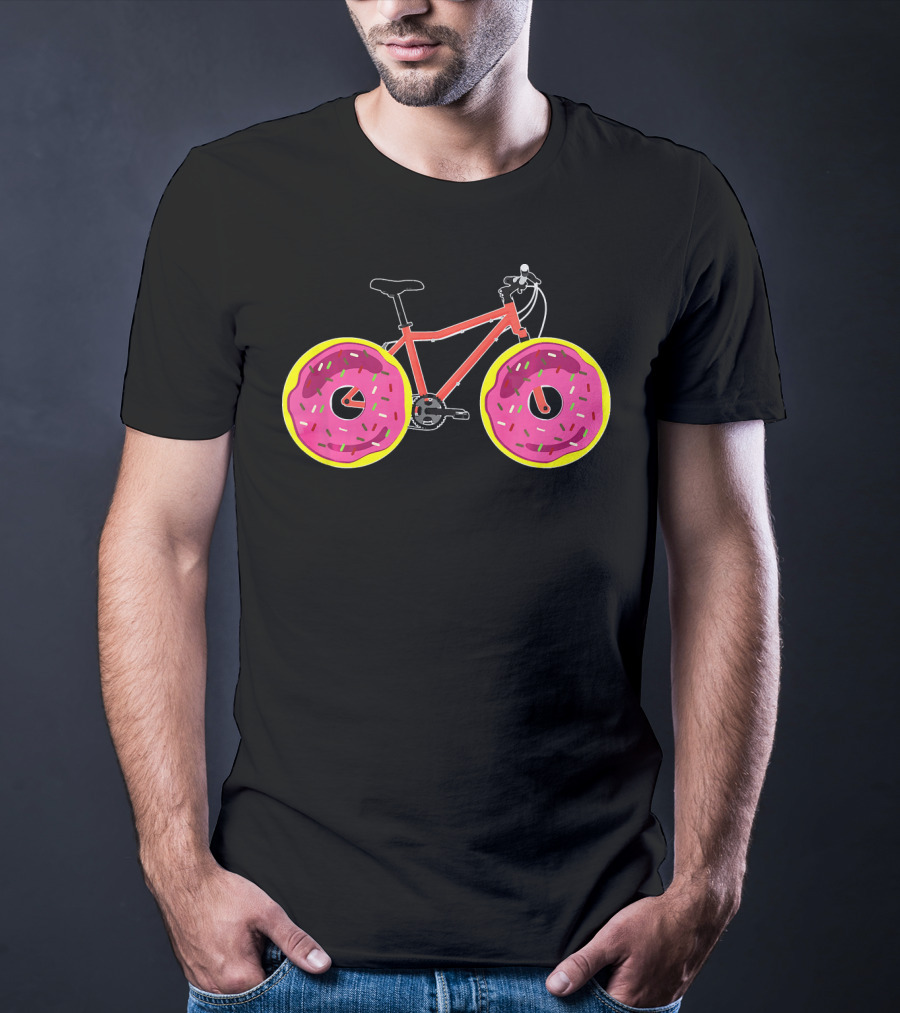 Donut Bicycle Mountain Bike Cycling Humor T-Shirt