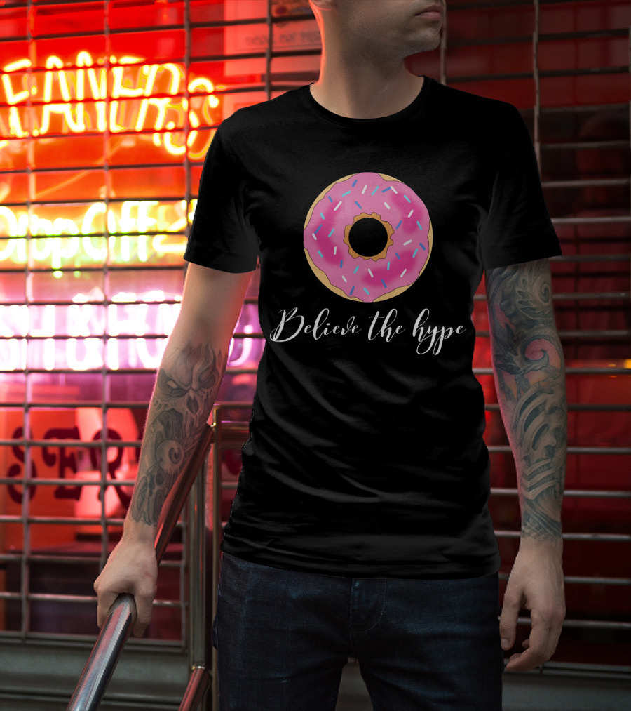 Believe The Hype Donut Sprinkles Pink T-Shirt