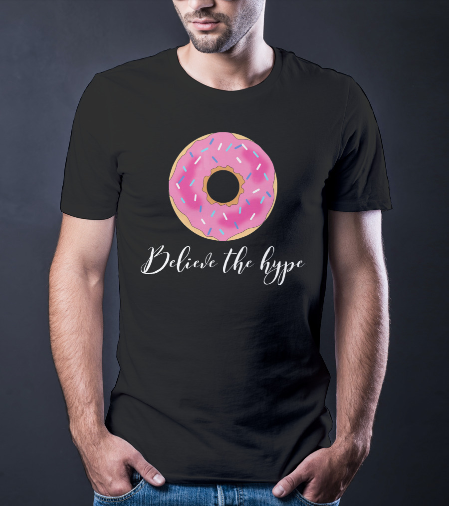 Believe The Hype Donut Sprinkles Pink T-Shirt