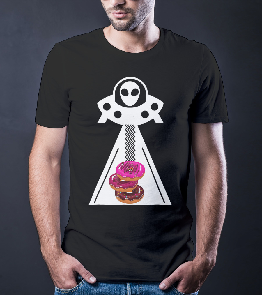 Alien Abduction Funny Aliens Do Donuts Uplift Beam T-Shirt