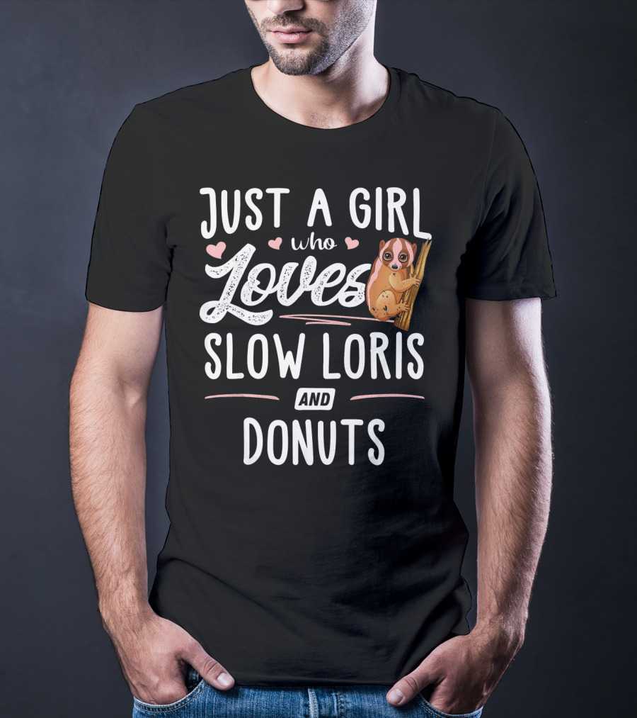 Just A Girl Who Loves Slow Loris And Donuts T-Shirt