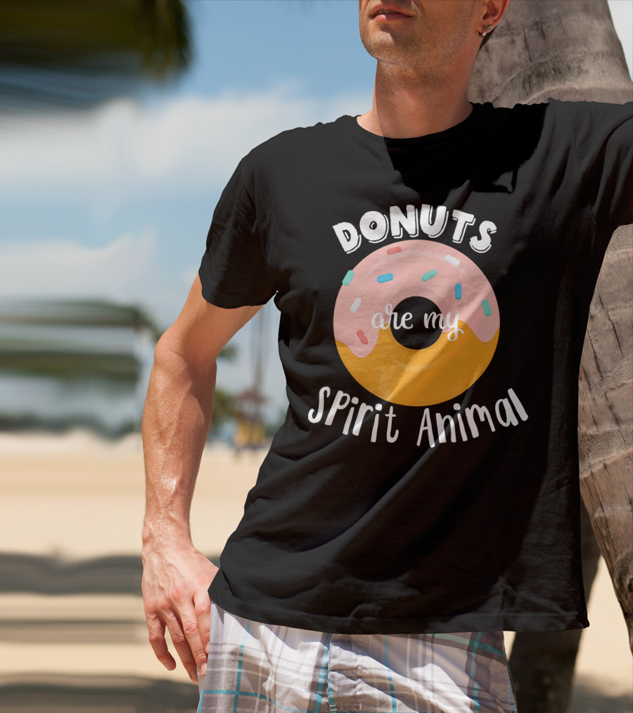 Donuts Are My Spirit Animal Funny Donut Sprinkles T-Shirt