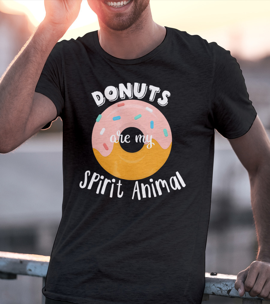 Donuts Are My Spirit Animal Funny Donut Sprinkles T-Shirt