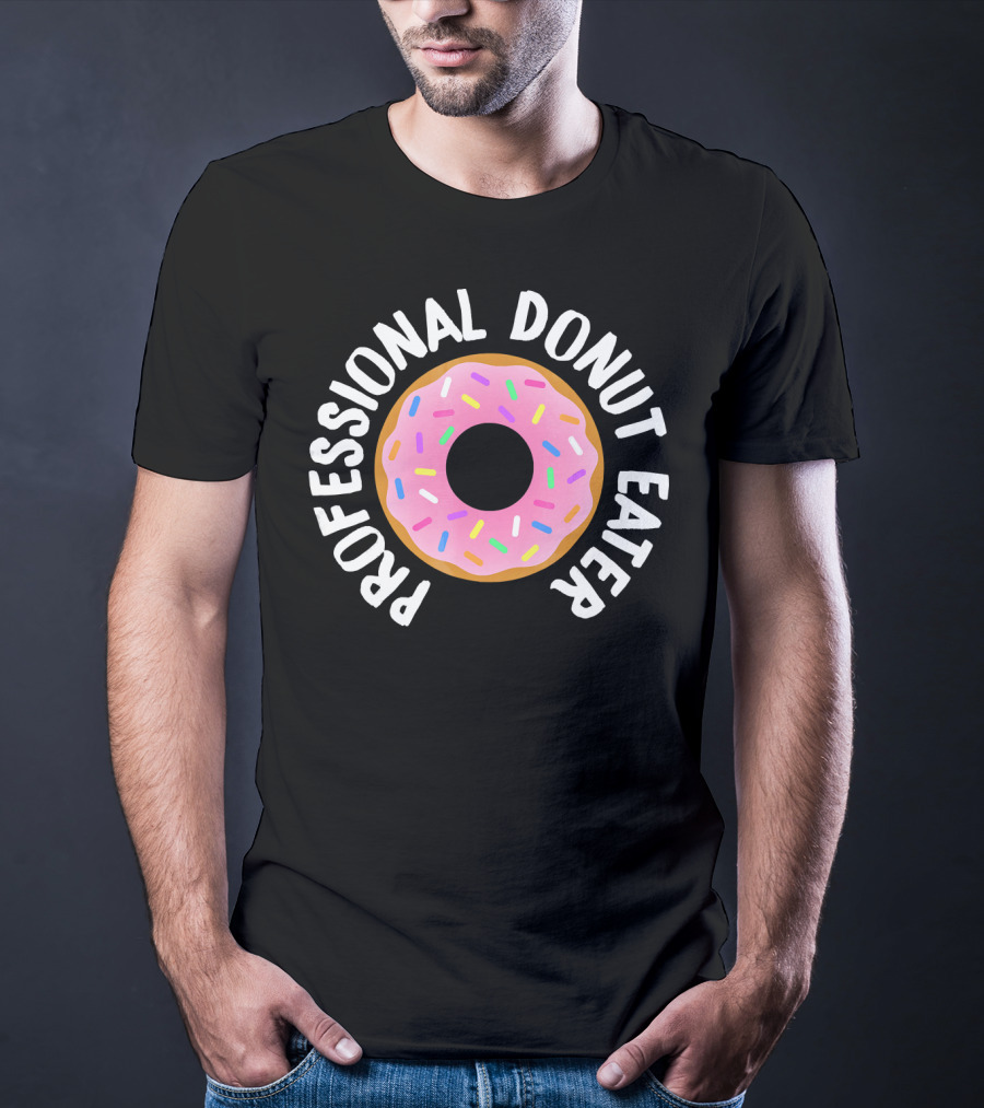 Professional Donut Eater Pink Sprinkle Donut T-Shirt