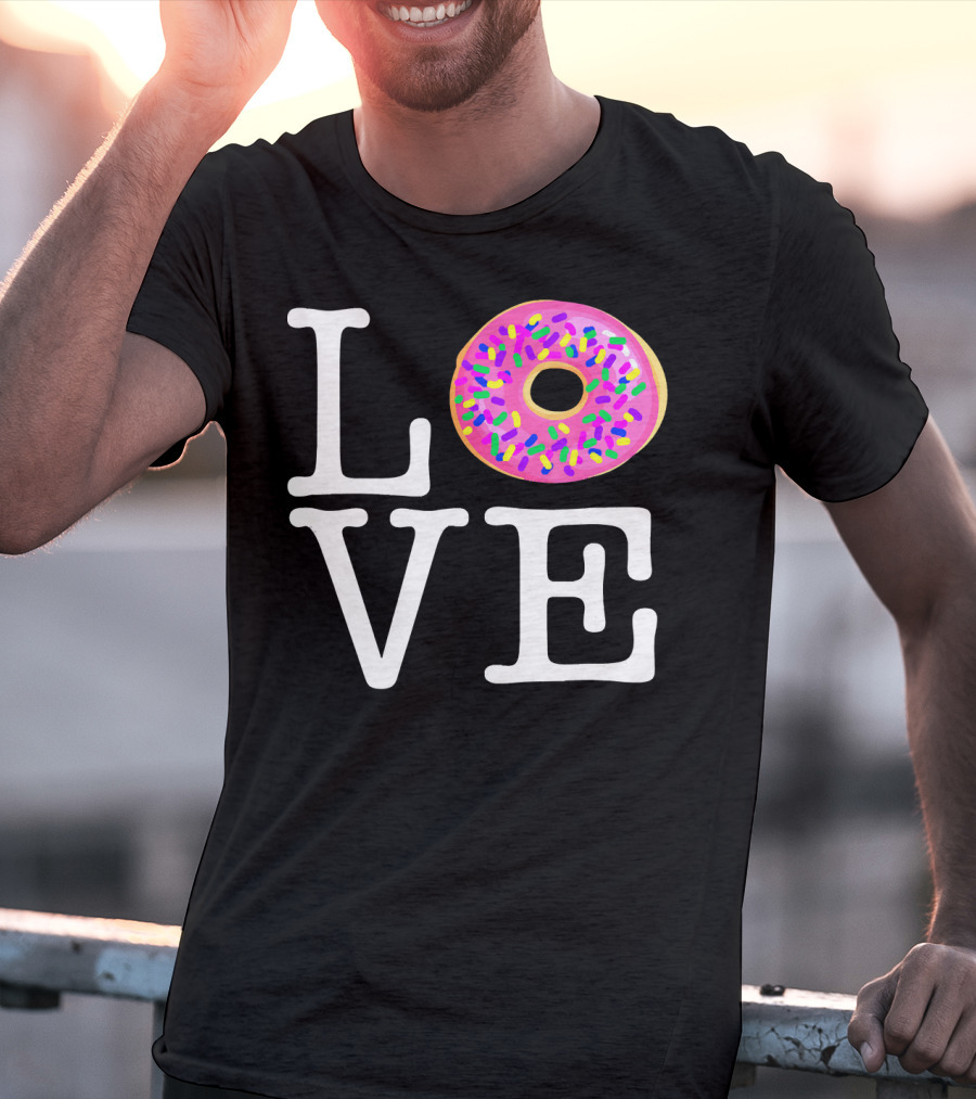 LOVE Donut Pink Sprinkles T-Shirt