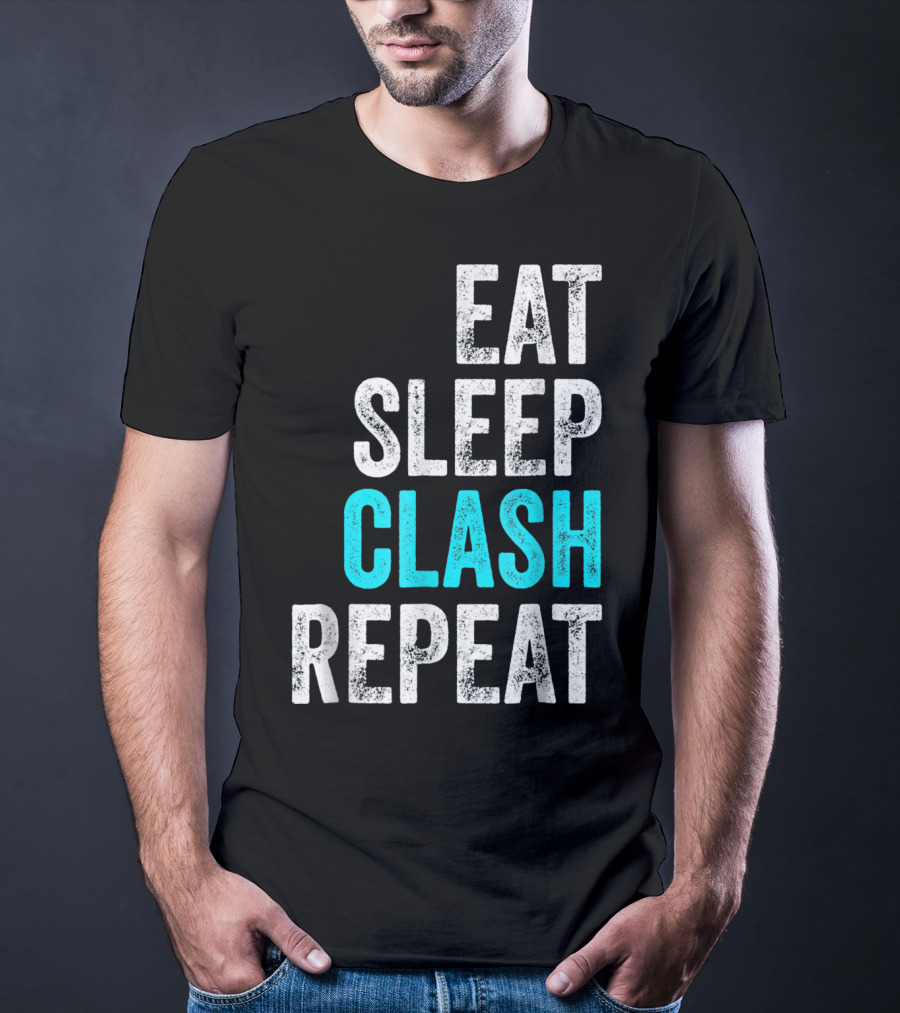 Mens Gaming Clan Eat Sleep Clash Repeat T-Shirt
