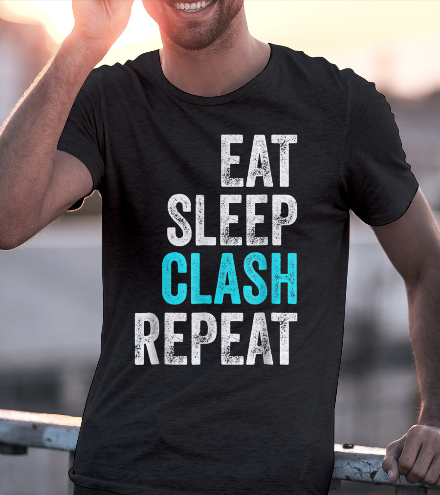Mens Gaming Clan Eat Sleep Clash Repeat T-Shirt